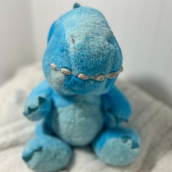 FAO Schwarz Blue Dinosaur Plush | Soft Cuddly Stuffed Animal 12" Soft Toy - Picture 2 of 6